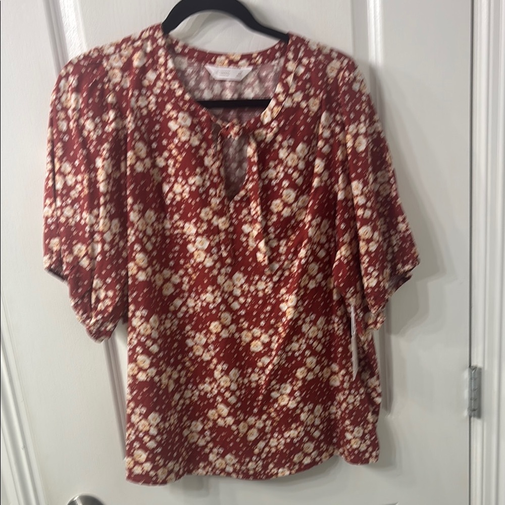 Lauren Conrad Relaxed Blouse new with tag cotton rayon size 0X or XXL